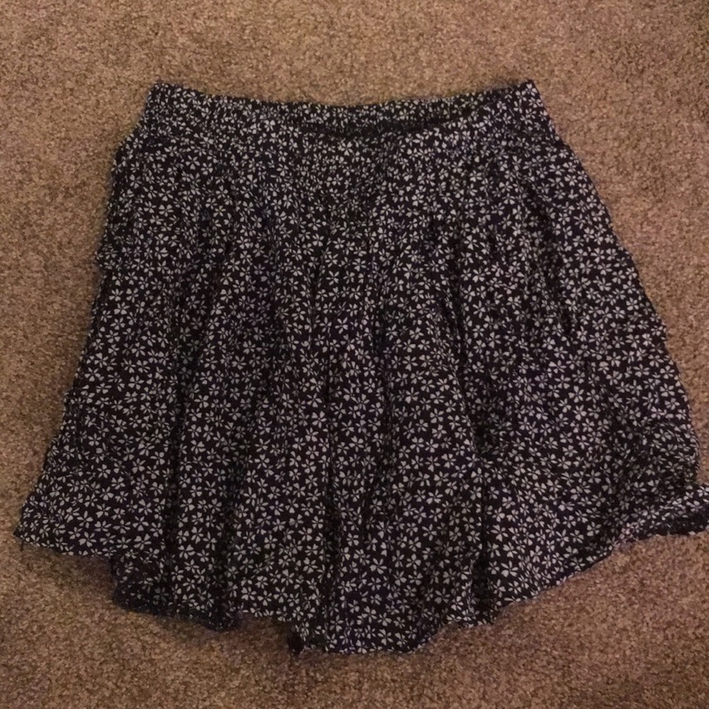 Navy skirt with white flowers